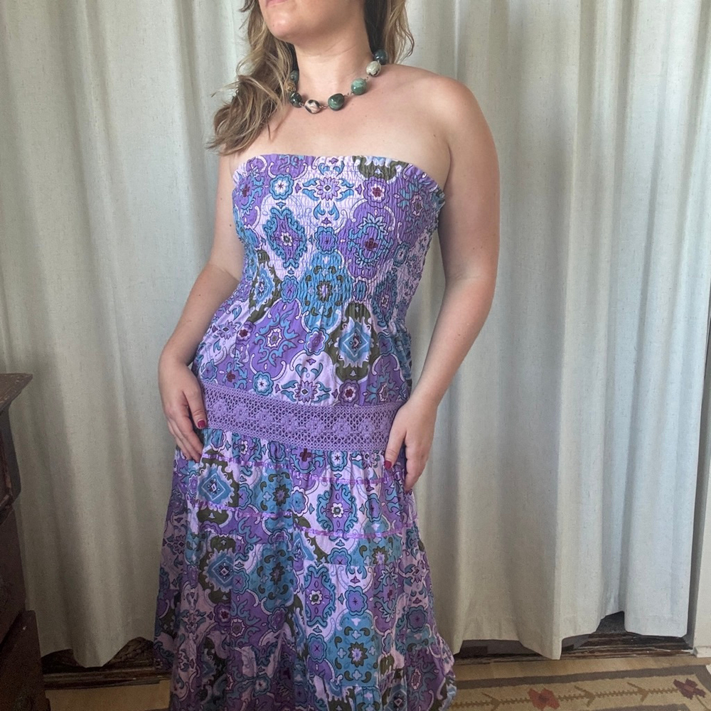 Vintage She's Cool Strapless Dress • Size: S